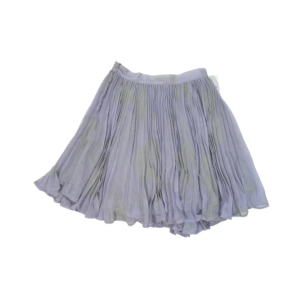 Finders Keepers Magic‎ Bus Skirt Lilac Splash Print Pleated Mini Skirt Size 8
